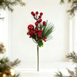 Red fruit and green plant cuttings
