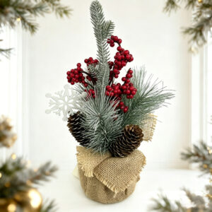 Pinecone fabric ornament