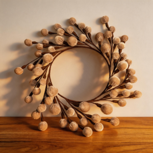 Velvet flower wreath