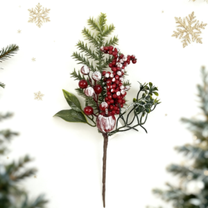 Red fruit pine branch cutting