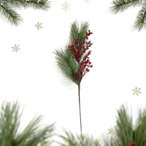 The cuttings of pine needles and pinecones